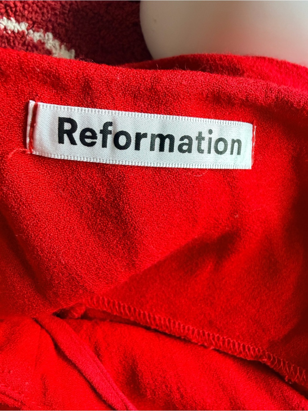 Reformation Bright Red Slip Dress with Slit size L - Picture 9 of 11